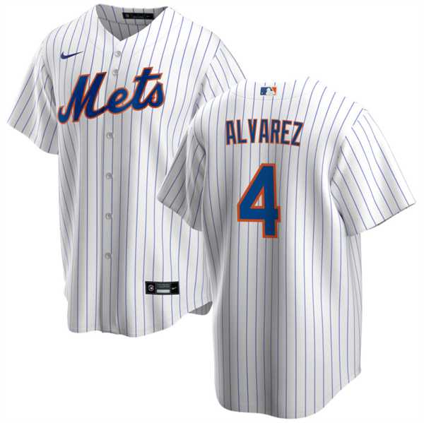 Mens New York Mets #4 Francisco Alvarez White Cool Base Stitched Baseball Jersey Dzhi->new york mets->MLB Jersey